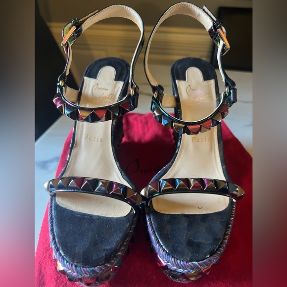 👠 Christian Louboutin Cataclou 120 Multicolor sandal🌟PRICE IS FIRM - Picture 5 of 12